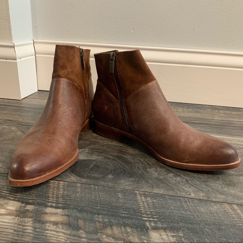 Caramel Suede Ankle Chelsea Boot